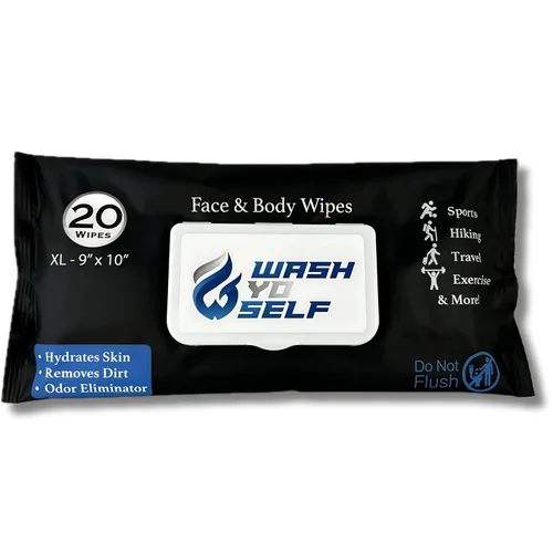 Vista 10 de Wash Yo Self Body Wipes - Toallitas húmedas desechables empaquetadas individualmente para niños y adultos, paquete de 40