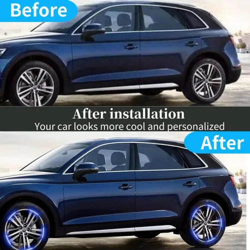 Vista 6 de 100 calcomanías reflectantes para llantas de automóvil, impermeables, reflectantes, para llantas, tiras decorativas de seguridad para automóvil, #2