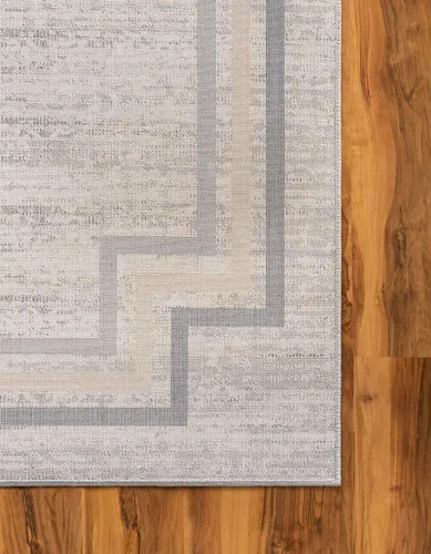 Vista 10 de Unique Loom Oasis Collection - Alfombra de área - Fuente (2 pies x 3 pies, rectangular, gris/marfil)