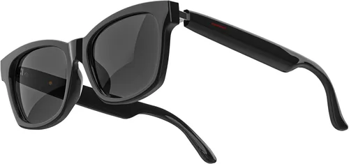 Vista 12 de Xmenha Gafas de sol inteligentes Bluetooth para hombres con altavoces, Bluetooth lentes inteligentes con dientes azules, audio con luz azul, gafas