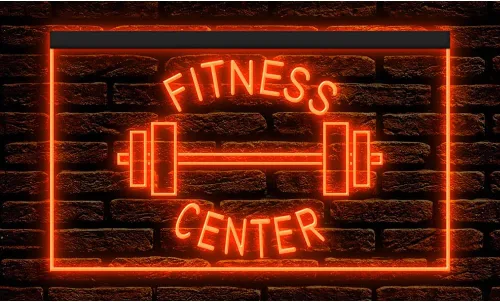 Vista 6 de 160034 - Letrero de neón con luz LED para gimnasio, sala de gimnasio, sala de gimnasio (12 x 8 pulgadas, 16 colores por control remoto)