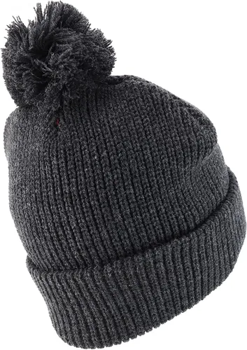 Vista 2 de Trendy Apparel Shop XXL - Gorro de invierno acanalado con pompones de gran