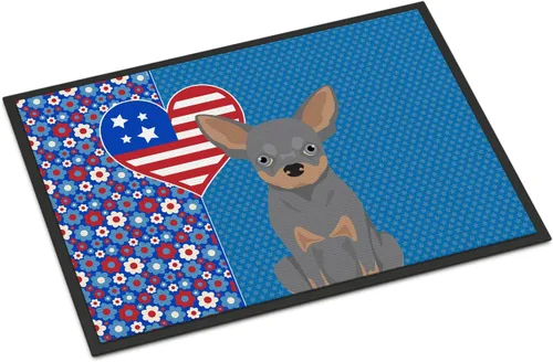 Vista 108 de Caroline's Treasures WDK5119JMAT Airedale Terrier USA - Tapete para interiores o exteriores, 24 x 36 pulgadas, tapete para puerta delantera