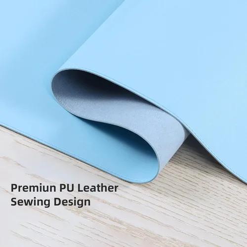 Vista 5 de Wolaile Tapete Secante de Escritorio de Cuero Sintético, Impermeable Antideslizante Tapete de Escritorio para Escribir para Niños, 36x17 pulgadas