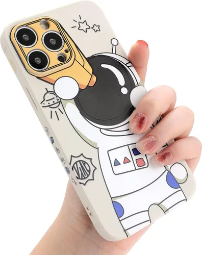 Vista 40 de Yonds Queen para iPhone 7 Plus / 8 Plus, linda funda con diseño de astronauta de dibujos animados, elegante parachoques de TPU suave, protectora
