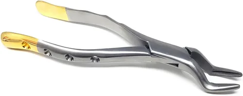 Vista 12 de Pinzas universales de extracción dental alemana, para extraer molares inferiores del hueso alveolar, mandíbulas dentadas, hechas de acero inoxidable