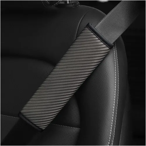 Vista 7 de AUCELI 2 fundas para cinturón de seguridad para automóvil, transpirables, correas de arnés de hombro que ayudan a proteger tu cuello, para una