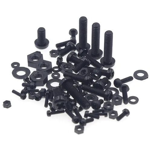 Vista 3 de Juego surtido de tornillos métricos M2 M2.5 M3 M4 M5 de nylon Phillips de cabeza plana (negro) Metric M2 M2.5 M3 M4 M5 Tornillos de cabeza