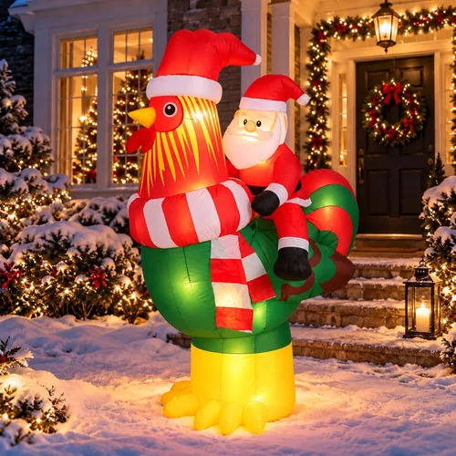 Vista 8 de Inflables navideños para decoración al aire libre, globo de nieve 2-Multi