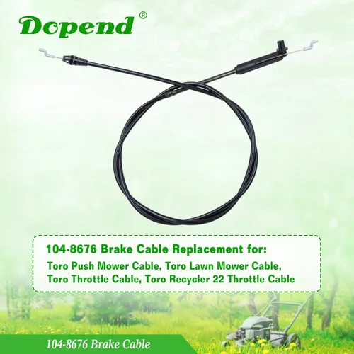 Vista 2 de 104-8676 Cable de freno para Toro Recycler 22" Cable del acelerador 20013, 20014, 20016, 20017, 20018, 20031, 20041, 20047, Reemplaza cable de freno