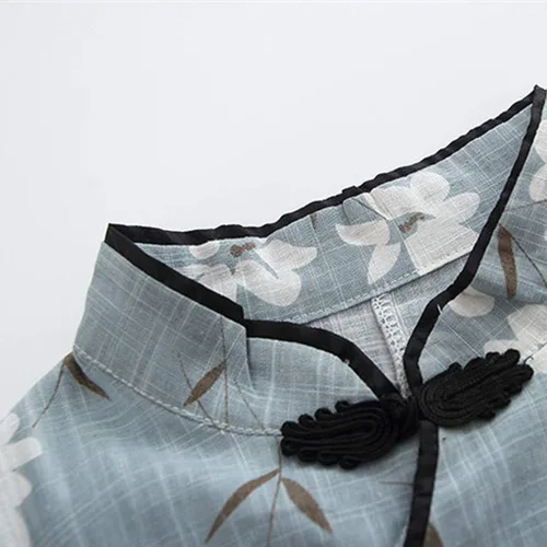Vista 3 de SSZZoo - Vestido para niña con estampado floral y estilo chino Cheongsam