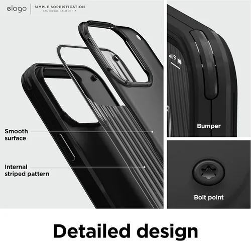 Vista 7 de elago Buckler - Funda compatible con iPhone 14 Pro Max de 6.7 pulgadas, protección contra caídas de grado militar de EE. UU., cubierta protectora