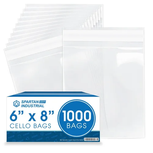 Vista 10 de Bolsas de celofán autosellantes de 5 x 5 pulgadas (1000 unidades) bolsas transparentes para galletas con sello para galletas decoradas, golosinas