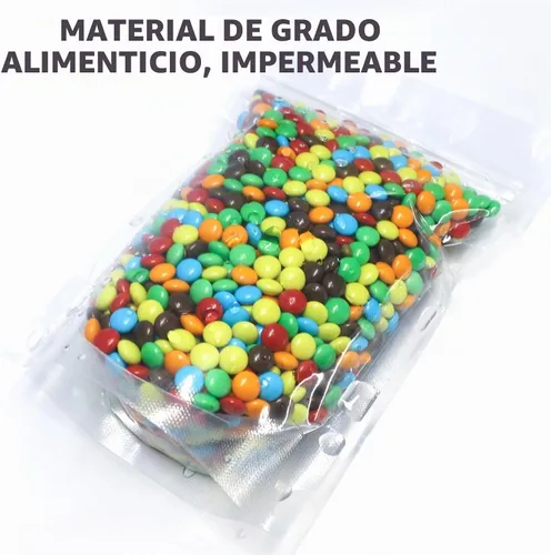 Vista 3 de 100 piezas de bolsas resellables, bolsas de pie transparentes de 3.9x5.9 pulgadas, bolsas de almacenamiento de alimentos con cierre de cremallera