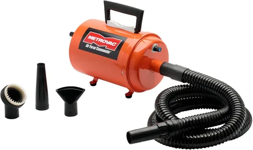 Vista 9 de METROVAC AFTD-3V Air Force Commander Secador de aseo de mascotas de velocidad variable Rosa Soplador de pelo de perro de alta velocidad 4.0 HP USA
