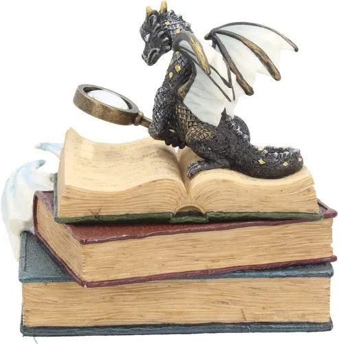 Vista 4 de Unicorn Studio WU77103AA Miniature Scholars Dragons Books - Caja de baratijas