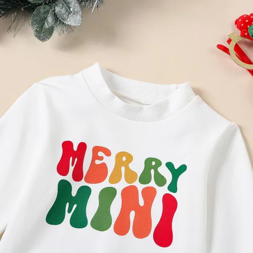 Vista 3 de SHUING Mommy and Me Christmas Family - Sudadera de manga larga con estampado "Merry Mama