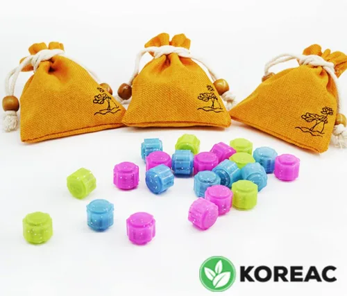 Vista 5 de _Gonggi Konggi Gong Gi Korean Jacks Jack Stone Game 15 piezas Niños adultos Juego cerebral una bolsa de la suerte