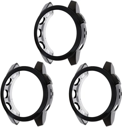 Vista 7 de FitTurn Compatible con Garmin Fneix 7, Fenix 7S, Fenix 7X Funda TPU Full Edge Protección Protección Protector Shell Bumper Presta atención a