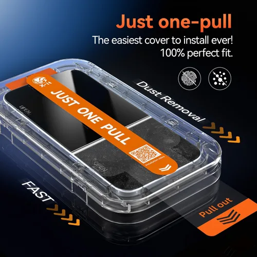 Vista 5 de X-it Paquete de 2 protectores de pantalla AR para iPhone 17 de 6.3 pulgadas con kit de alineación automática, antirreflejos, eliminación automática