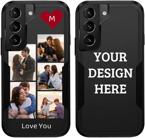 Vista 13 de Funda protectora personalizada con foto para Samsung Galaxy S22 5G, con imagen, texto, logotipo, [probada en caídas de grado militar], resistente