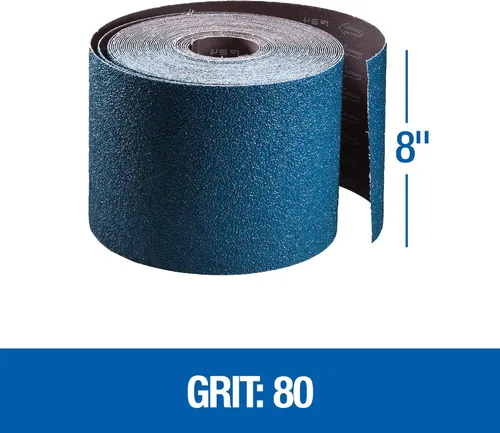 Vista 14 de Mercer Industries 400450020 Rollo de lijado de piso de tela de carburo de silicio, 8 "x 50 yardas, grano 20X