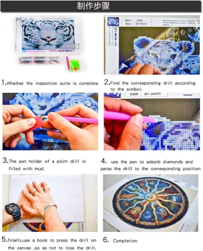 Vista 5 de GANBA Paquete de 2 piezas de pintura de diamantes 5D con diseño de princesa por números, para adultos y niños, regalo de dibujo de cristal