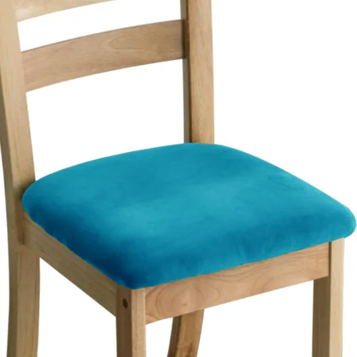 Vista 13 de Juego de 6 fundas de terciopelo para sillas de comedor, fundas elásticas para asiento de silla de comedor, fundas extraíbles y lavables, protectores