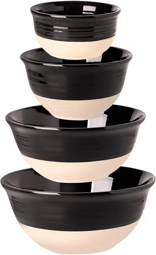 Vista 25 de HASENSE - Cuencos de sopa de cerámica y cuencos de cereal, juego de 6 cuencos de 20 onzas para cocina, juego de cuencos apilables para ramen