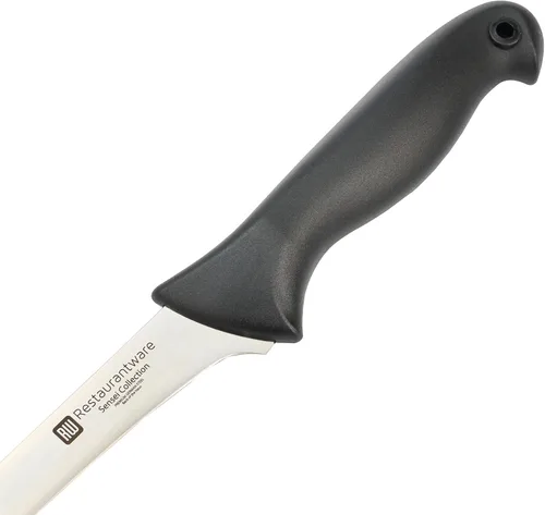Vista 13 de Restaurantware Sensei - Cuchillo para deshuesar de 6 pulgadas con pines codificados de colores, cuchillo de acero alemán negro resistente a