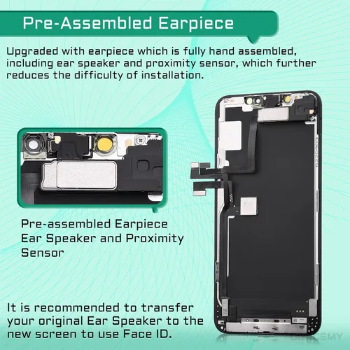 Vista 3 de Para iPhone 11 Pro Max Reemplazo de pantalla LCD táctil 3D Digitalizador 6.5 "Montaje de marco completo Auricular frontal oído altavoz sensor Kit