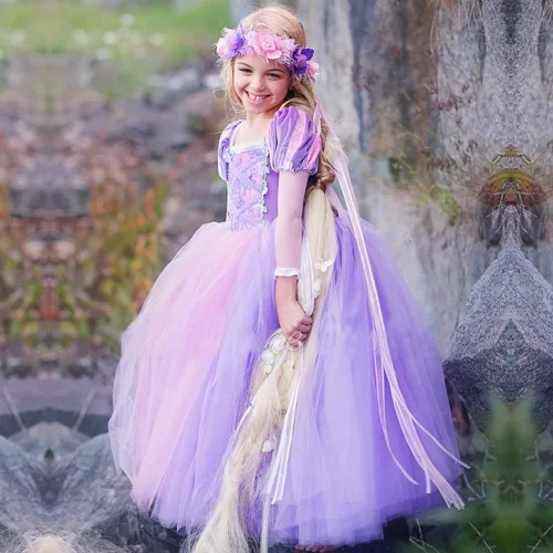 Vista 2 de ToLaFio Princess Costume for Girls Halloween Fancy Party Dress Princess Dress Up Clothes for Little Girl
