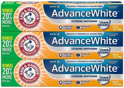 Vista 6 de Arm & Hammer Advance Pasta de dientes blanca, 0.9 onzas (paquete de 3)