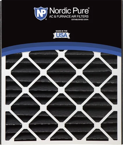 Vista 5 de Nordic Pure 20 x 25 x 5 (tamaño real: 19 3/4 x 24 1/4 x 4 7/8) Filtro de aire Air Bear Merv 8 de repuesto para reducción de olores de carbono puro