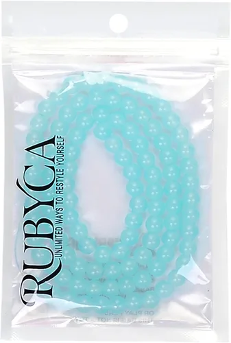 Vista 40 de RUBYCA 1 hebra 10MM Jade imitación ronda pintado recubierto de cuentas de vidrio DIY fabricación de joyas bebé rosa