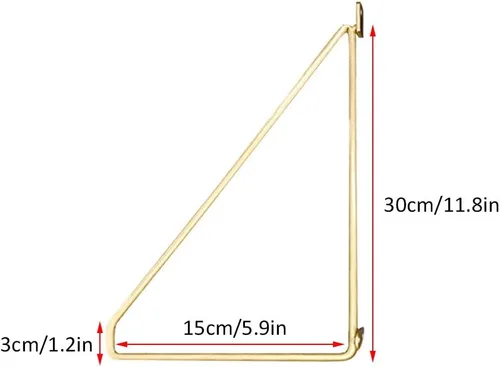 Vista 2 de Soporte para estante de pared de hierro forjado para decoración del hogar, dormitorio, sala de estar, soporte de estante flotante, con accesorios, 2