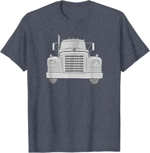 Vista 93 de Camiseta clásica de camión pesado International Harvester IH Loadstar, Negro, S