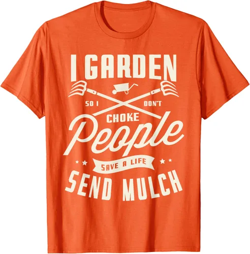 Vista 45 de I garden so I don't choke People save Life spend mulch T-Shirt, Negro
