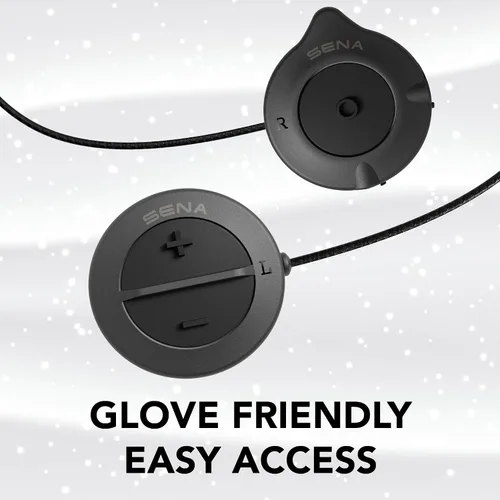 Vista 3 de Sena Snowtalk 2 - Auriculares Bluetooth universales para cascos de nieve con intercomunicador inalámbrico incorporado