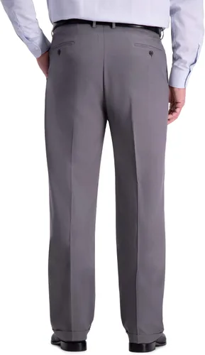 Vista 3 de Haggar Pantalón de vestir para hombre de primera calidad y ajuste clásico plisado en la parte delantera (tallas regulares y grandes y altas)