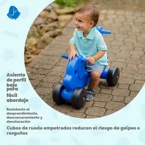 Vista 3 de Careplay Juguete 2 en 1 para cachorros para empujar, uso en interiores y Azul
