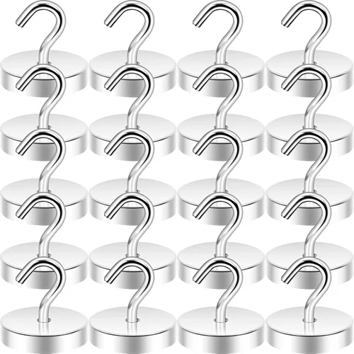 Vista 10 de Neosmuk Ganchos magnéticos, esenciales para cruceros, más de 32 libras, ganchos magnéticos resistentes para cabinas de cruceros, refrigerador