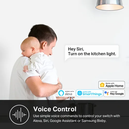 Vista 3 de Kasa Apple HomeKit - Interruptor de atenuación inteligente KS220, un solo polo, requiere cable neutro, interruptor de luz Wi-Fi de 2.4 GHz, funciona