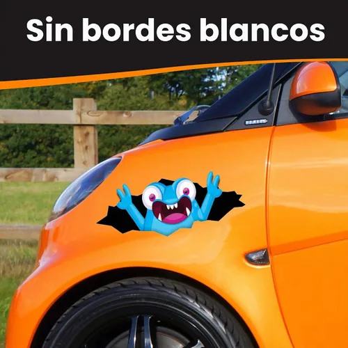 Vista 4 de Stickios Pegatinas de parachoques para automóviles – Peeking Monster Funny Car Sticker 11 x 4.25 pulgadas – Calcomanía de vinilo impermeable