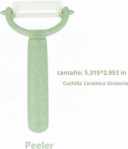 Vista 5 de CARTINTS Tabla de cortar de plástico 5 en 1 para cocina, juego de tablas de cortar con abridor de botellas, pelador, cuchillo de cocina, bandeja