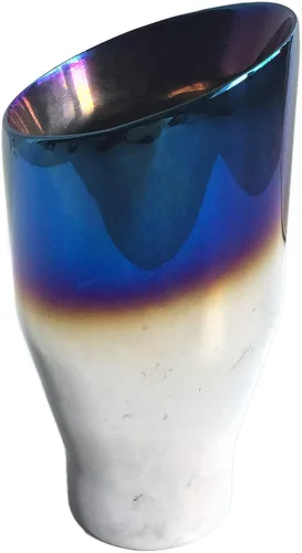 Vista 3 de NETAMI NT-2379 Punta de escape de acero inoxidable de doble pared soldada con azul quemado