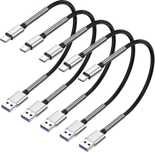 Vista 17 de [Paquete de 5 de 1 pie] Compatible con Samsung Galaxy S9 S10 S8 Plus Cable Cargador (Carga Rápida 3A), Cable Cargador TPE USB C Tipo C, USB A a Tipo