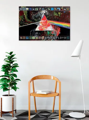 Vista 2 de Buyartforless BUY ART FOR LESS - Póster con licencia oficial de Pink Floyd para el 40 aniversario de la Abbey Road del lado oscuro de la luna, 36 x