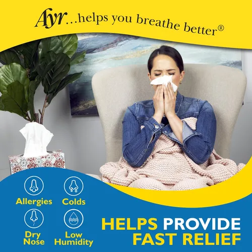 Vista 5 de Ayr Spray nasal salino de 1.7 fl oz – Crema hidratante nasal no medicada para pasajes nasales secos para alivio del resfriado y alergias