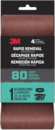Vista 10 de 3M Eliminación rápida de 3 pulgadas x 24 pulgadas. Cinturón de lijado eléctrico, grano 36, 1/paquete